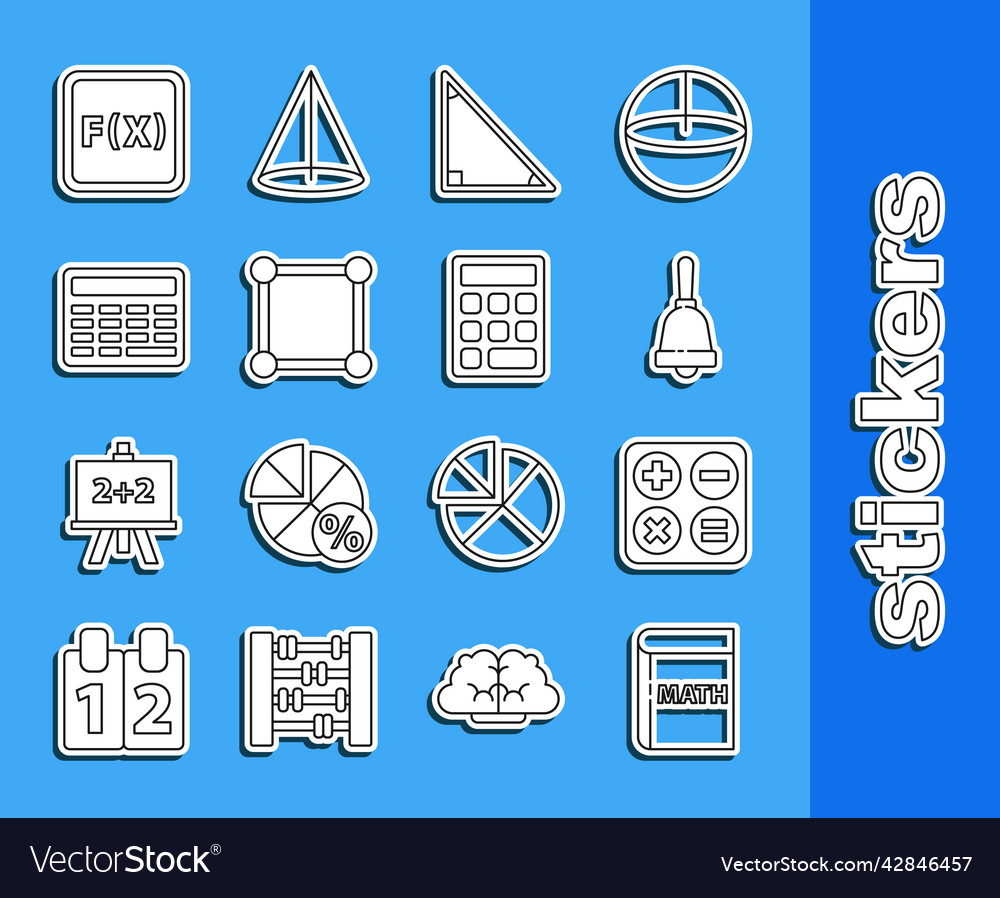 Set line triangle math square root test or exam Vector Image Set line triangle math square root test or exam