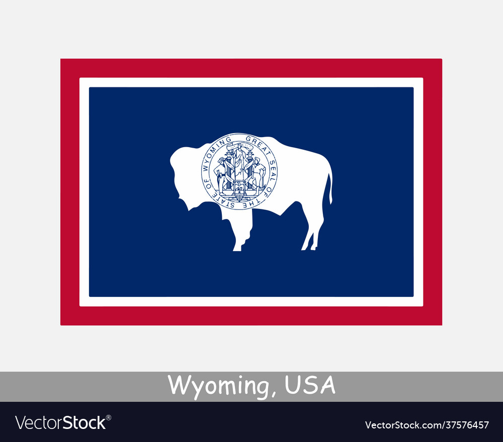 Wyoming usa state flag wy