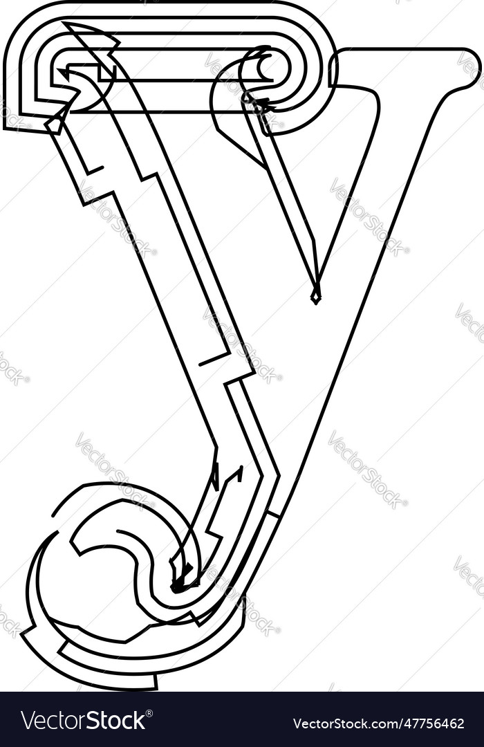 Architectural project font technical draw style vector image Architectural project font technical draw style