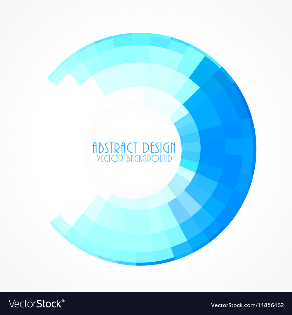 Blue circular frame in mosaic style background