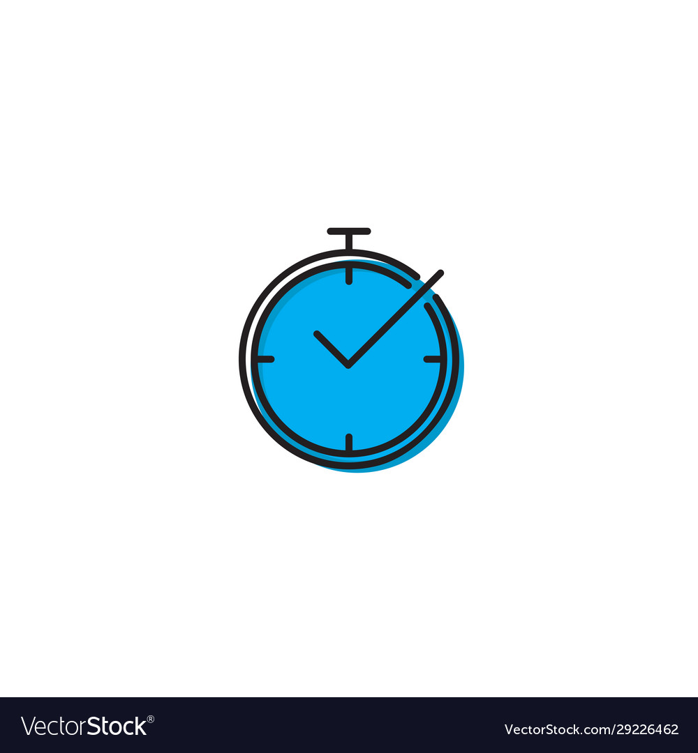 Check time icon logo design element isolated
