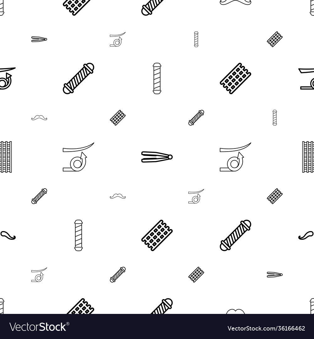 Curl icons pattern seamless white background