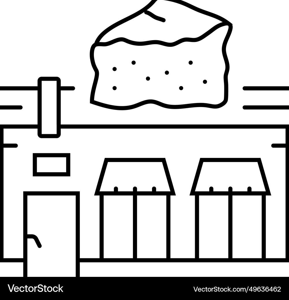 Delicatessen shop line icon Royalty Free Vector Image