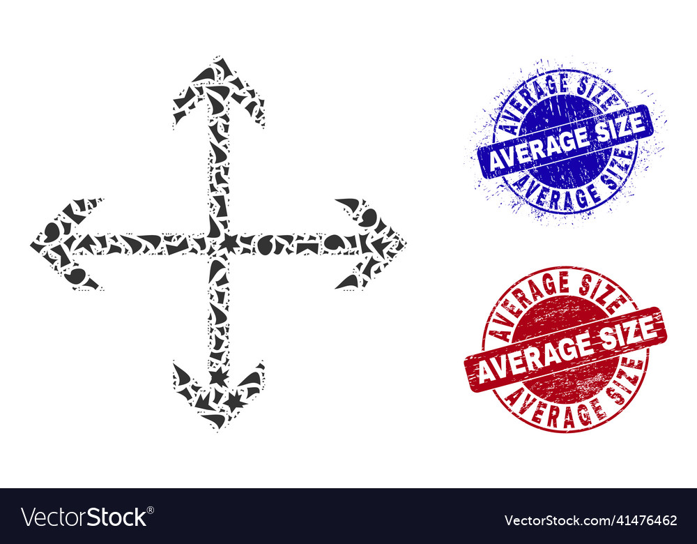 Expand arrows mosaic of fractions with average