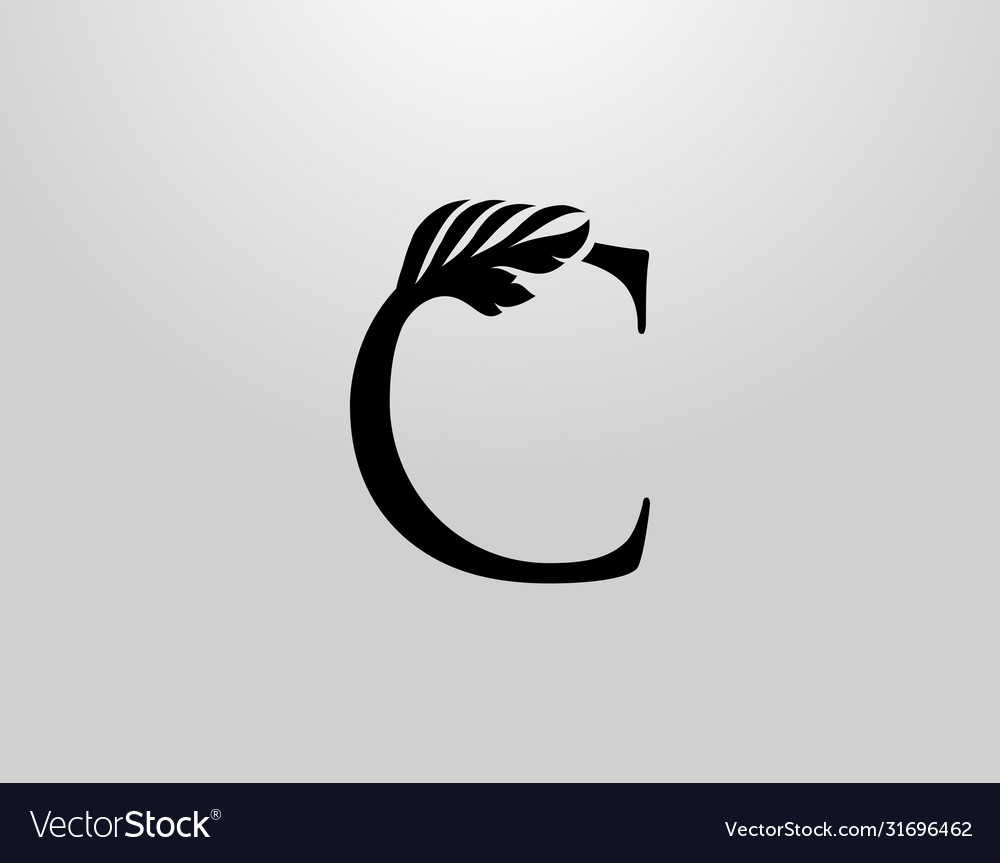 Initial c swirl logo classic letter design Vector Image