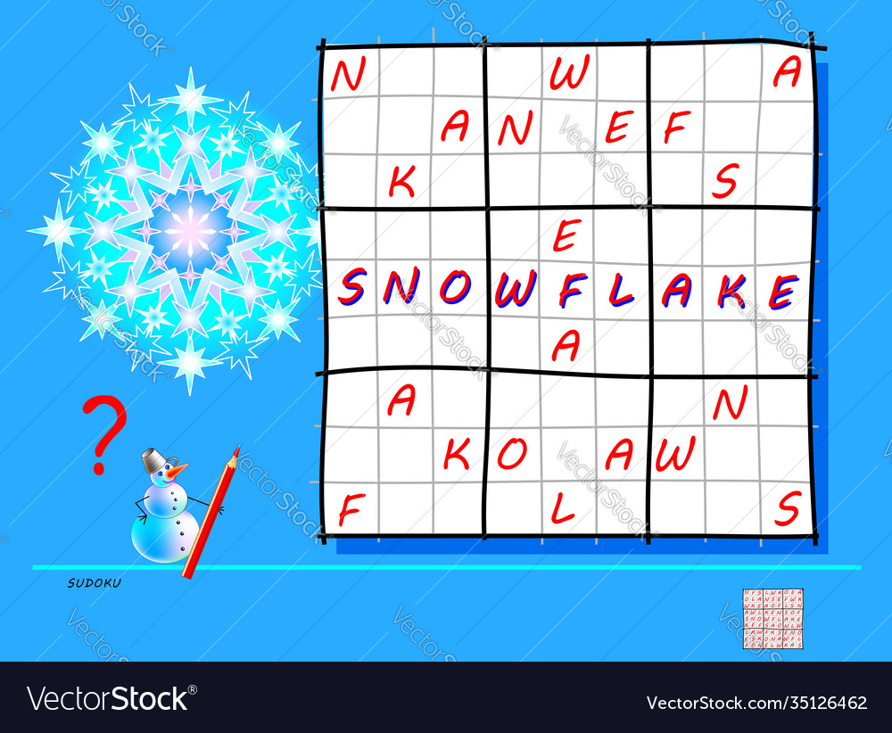 Logic sudoku game need to complete puzzle vector image Logic sudoku game need to complete puzzle