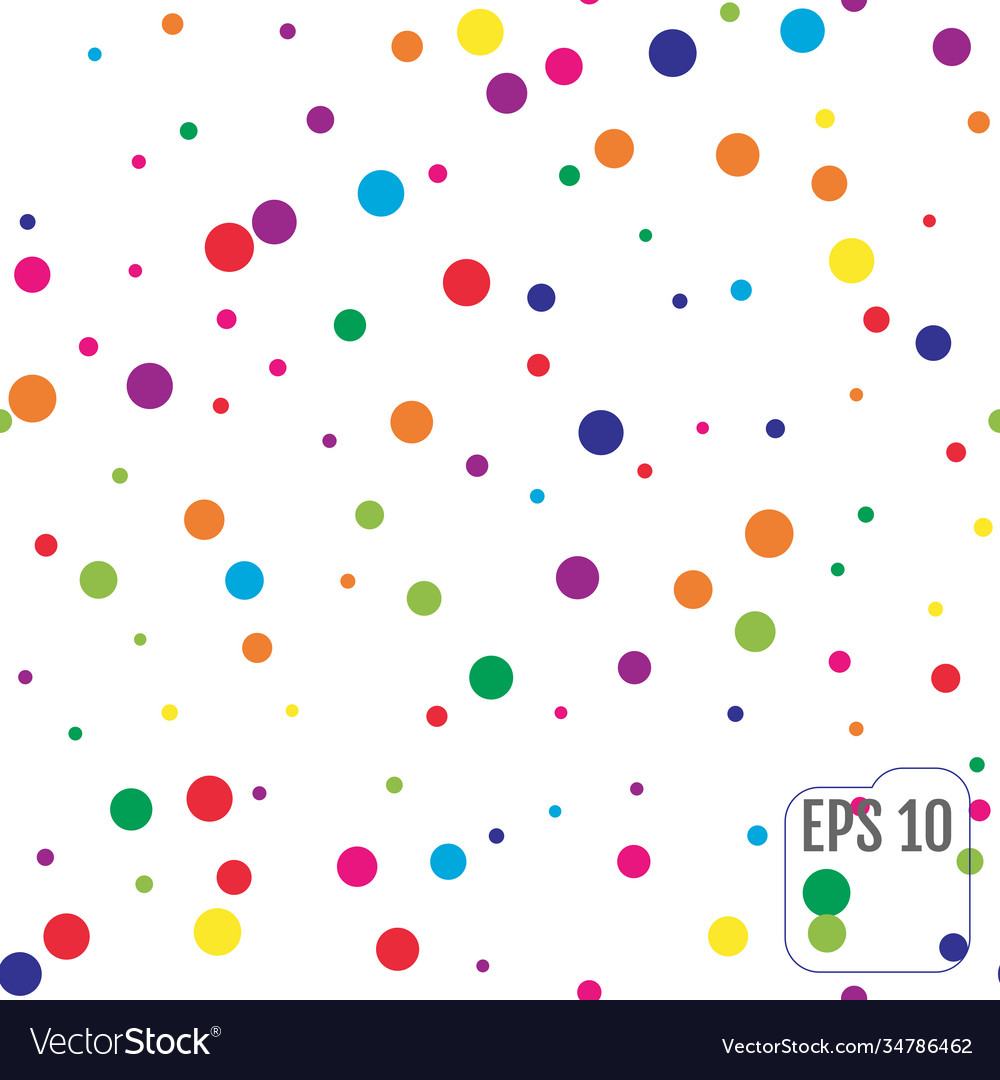 Seamless pattern with colorful polka dots