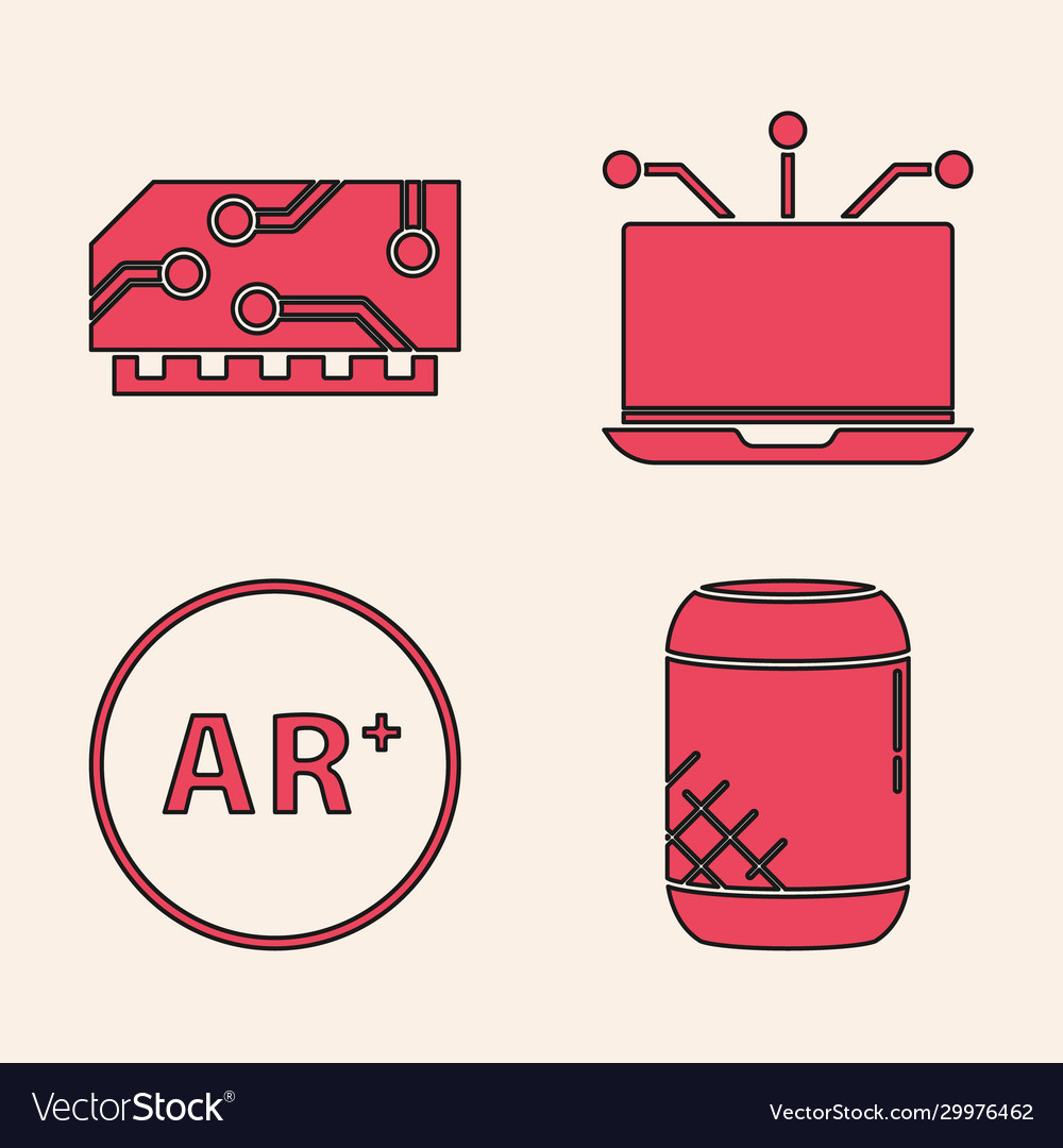 Setzen Sie Sprachassistent ram zufälligen Zugriff Speicher vector image Setzen Sie Sprachassistent ram zufälligen Zugriff Speicher