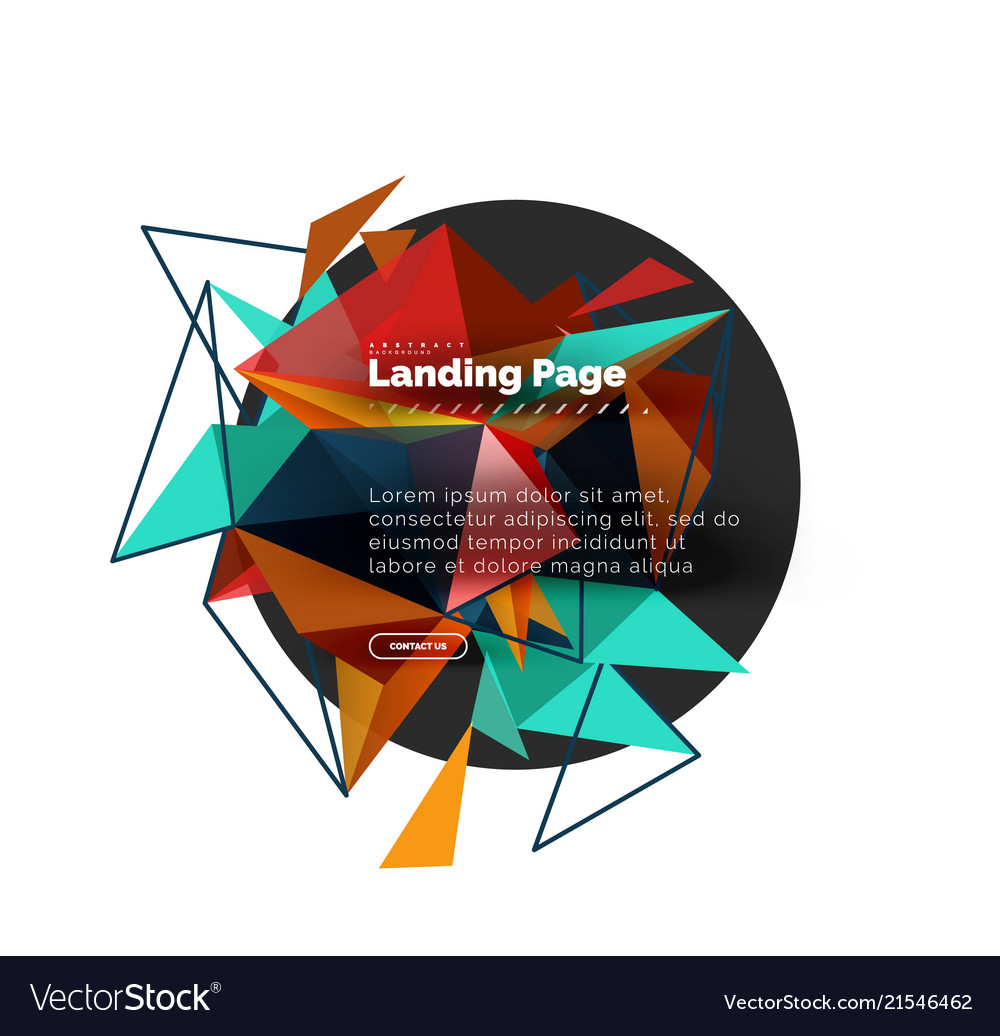 Triangular design abstract background landing Vector Image Triangular design abstract background landing