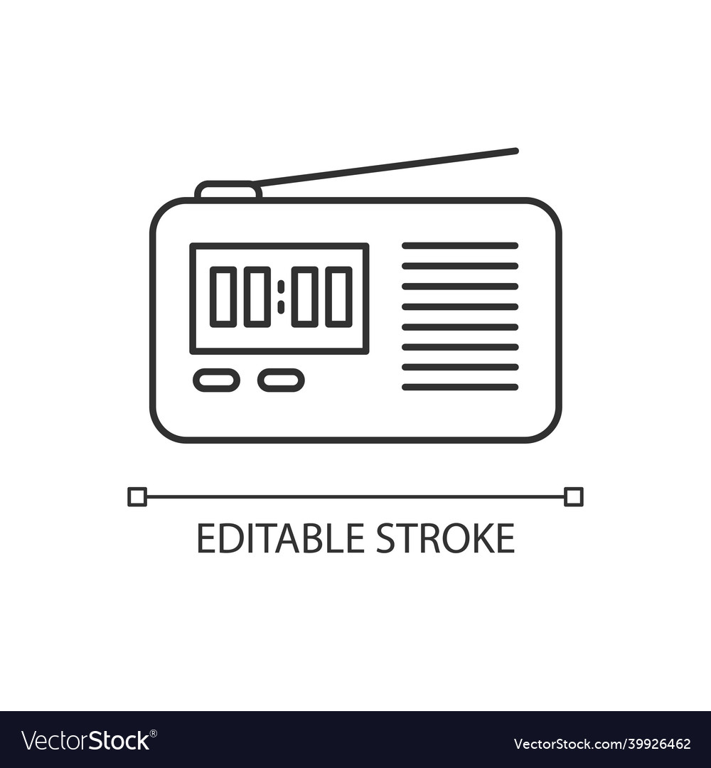 Wireless radio set pixel perfect linear icon