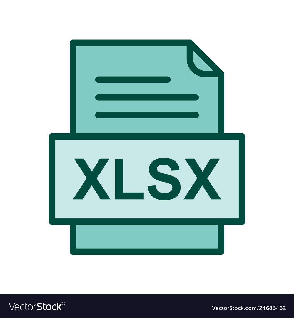 Xlsx file document icon