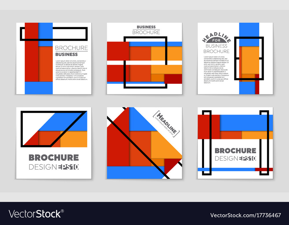 Abstract layout background set for art