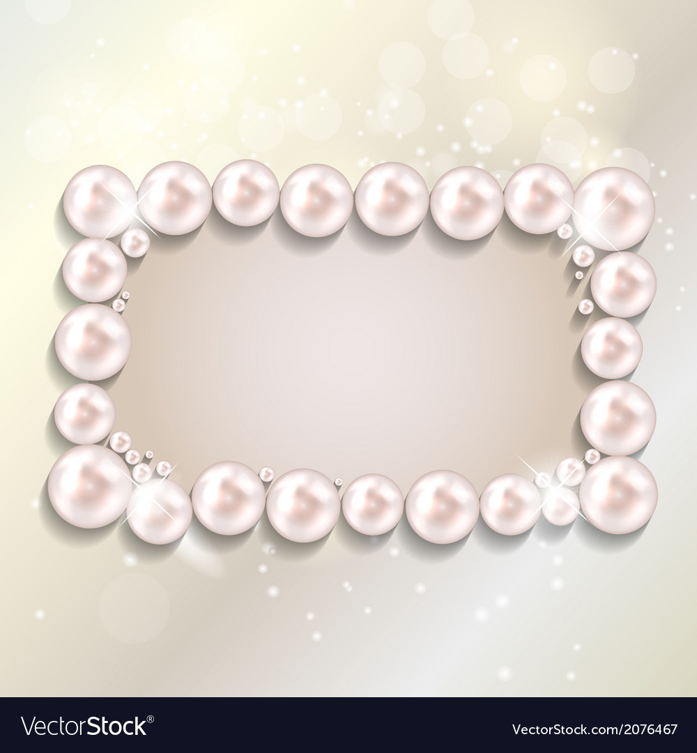 beauty pearl frame background royalty free vector image