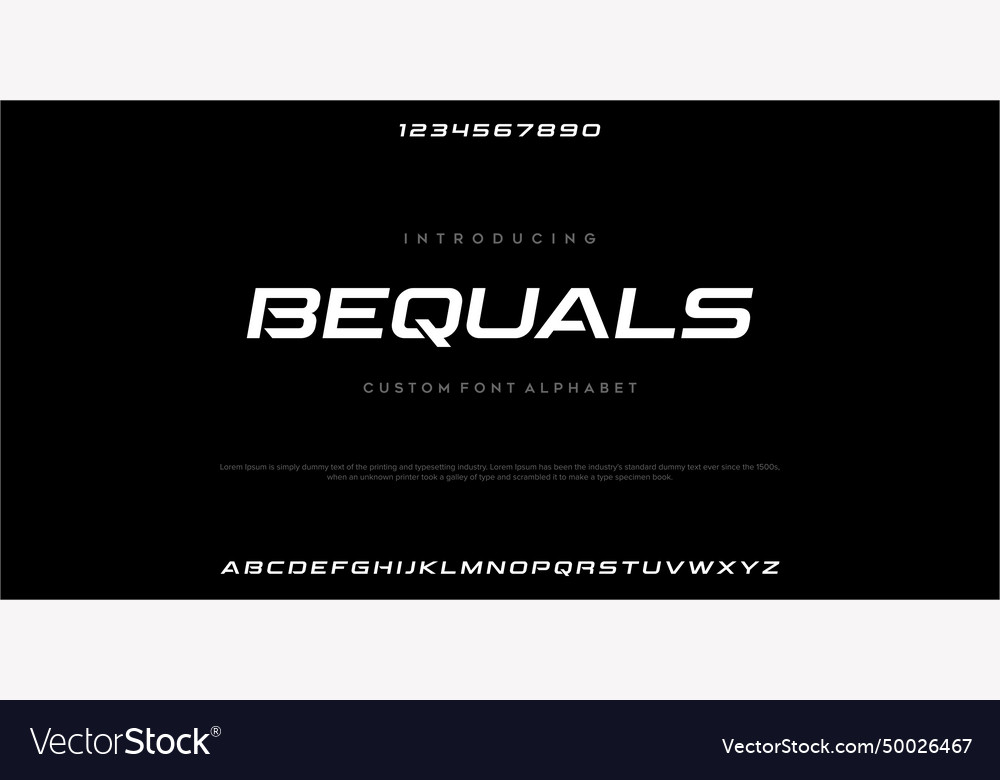 Bequals - Minimalist Display Font