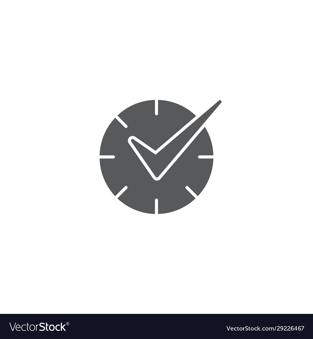 Check time icon logo design element isolated
