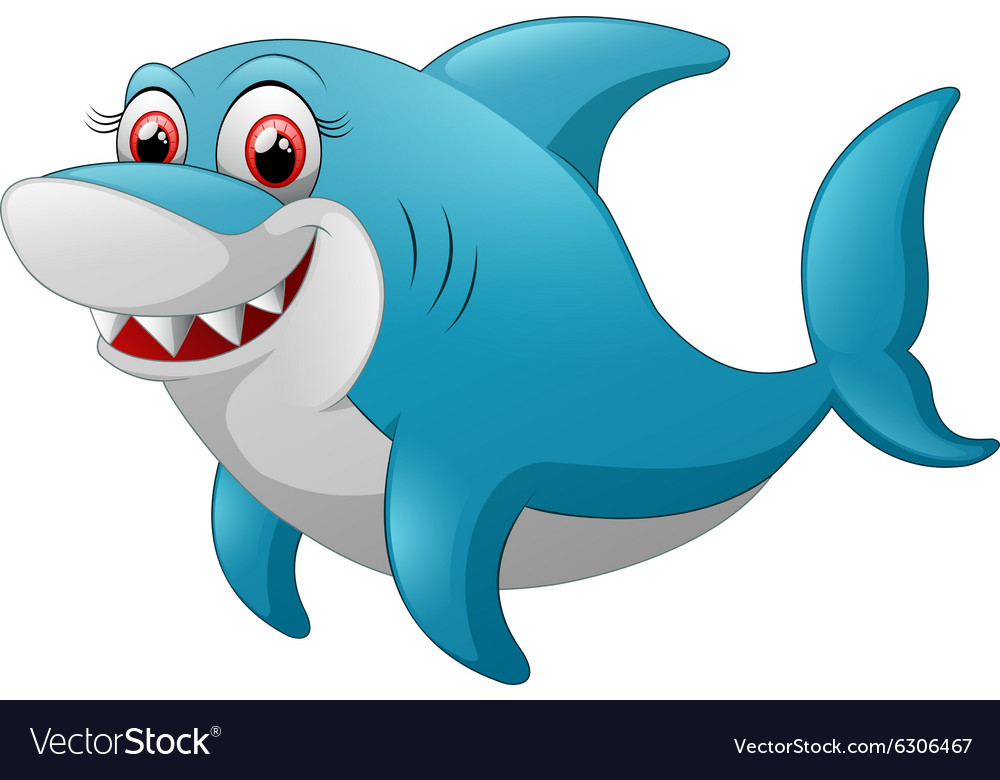 Comical shark character