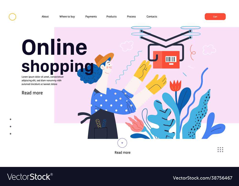 Discounts sale promotion web template flat