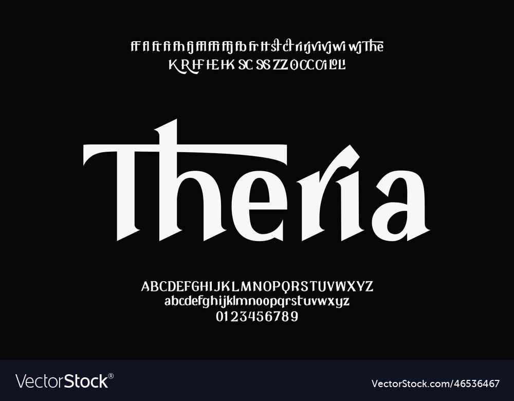 Display font alphabet design suitable Royalty Free Vector