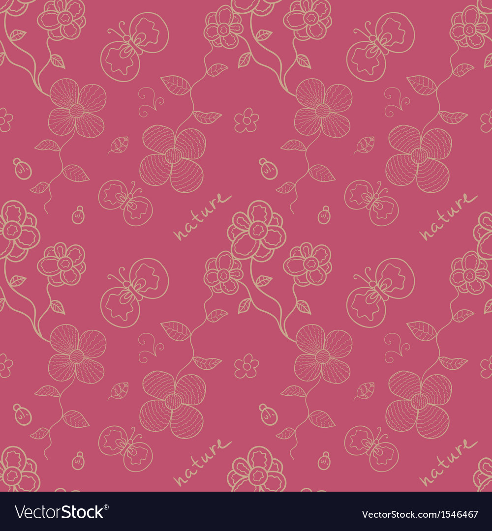 Floral stylized seamless pattern