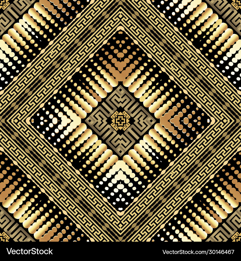 Greek textured 3d seamless pattern Royalty Free Vector Image