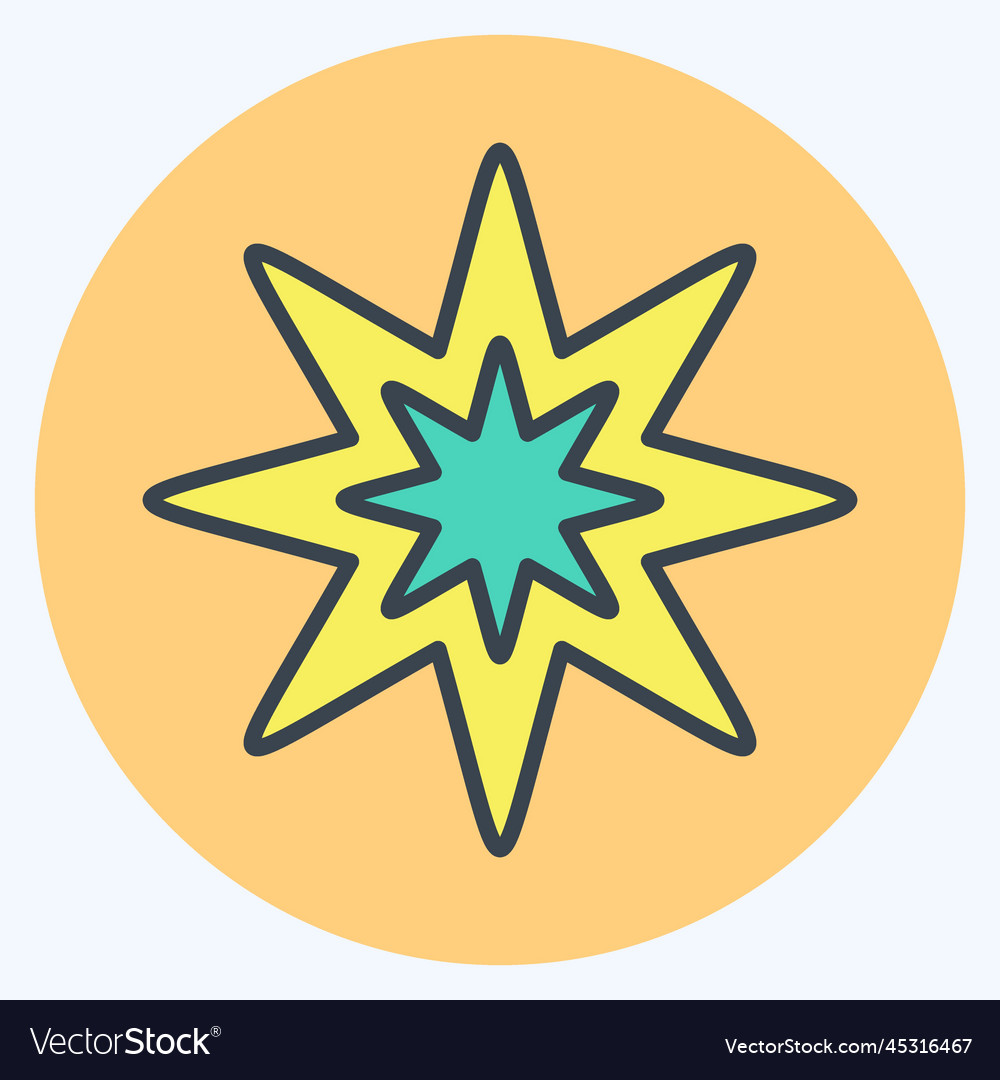 Icon eight pointed star related to stars symbol Vector Image