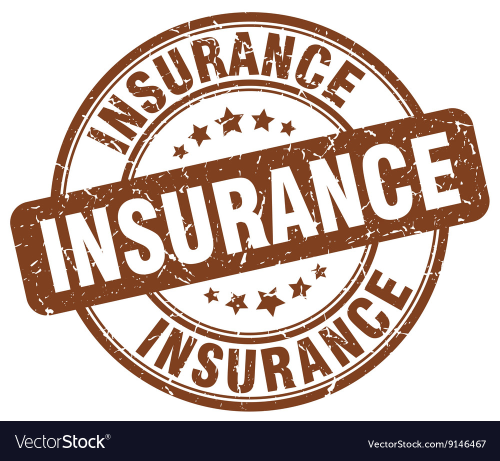 Insurance brown grunge round vintage rubber stamp Vector Image