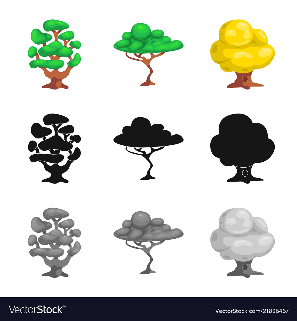 Isolated object of tree and nature icon