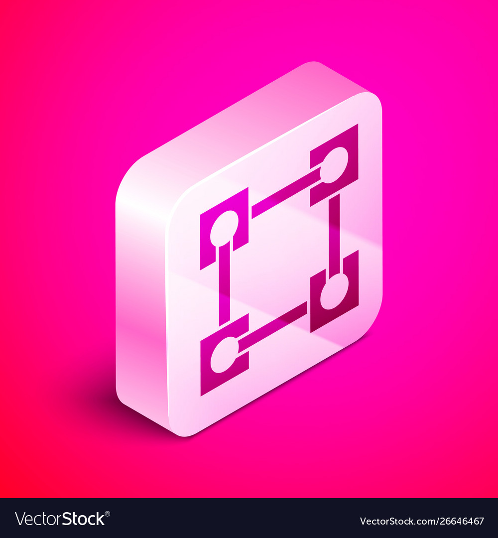 Isometric blockchain technology icon isolated vector image Isometric blockchain technology icon isolated
