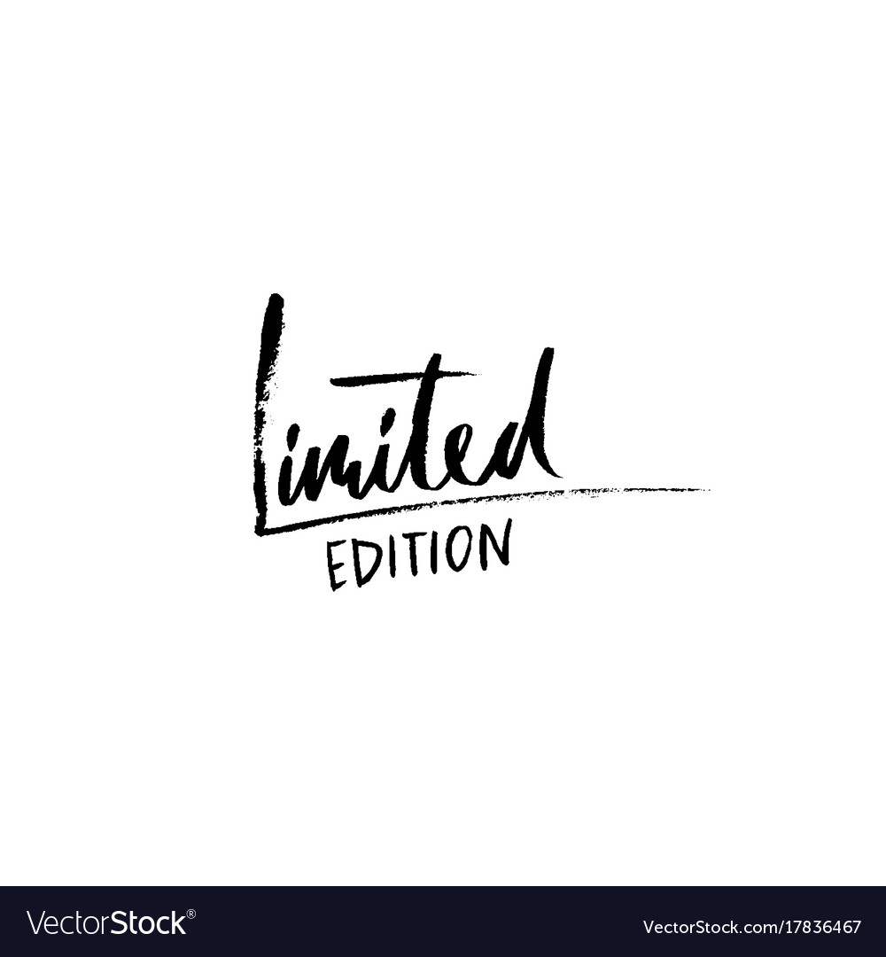 Limited edition ink handwritten lettering modern