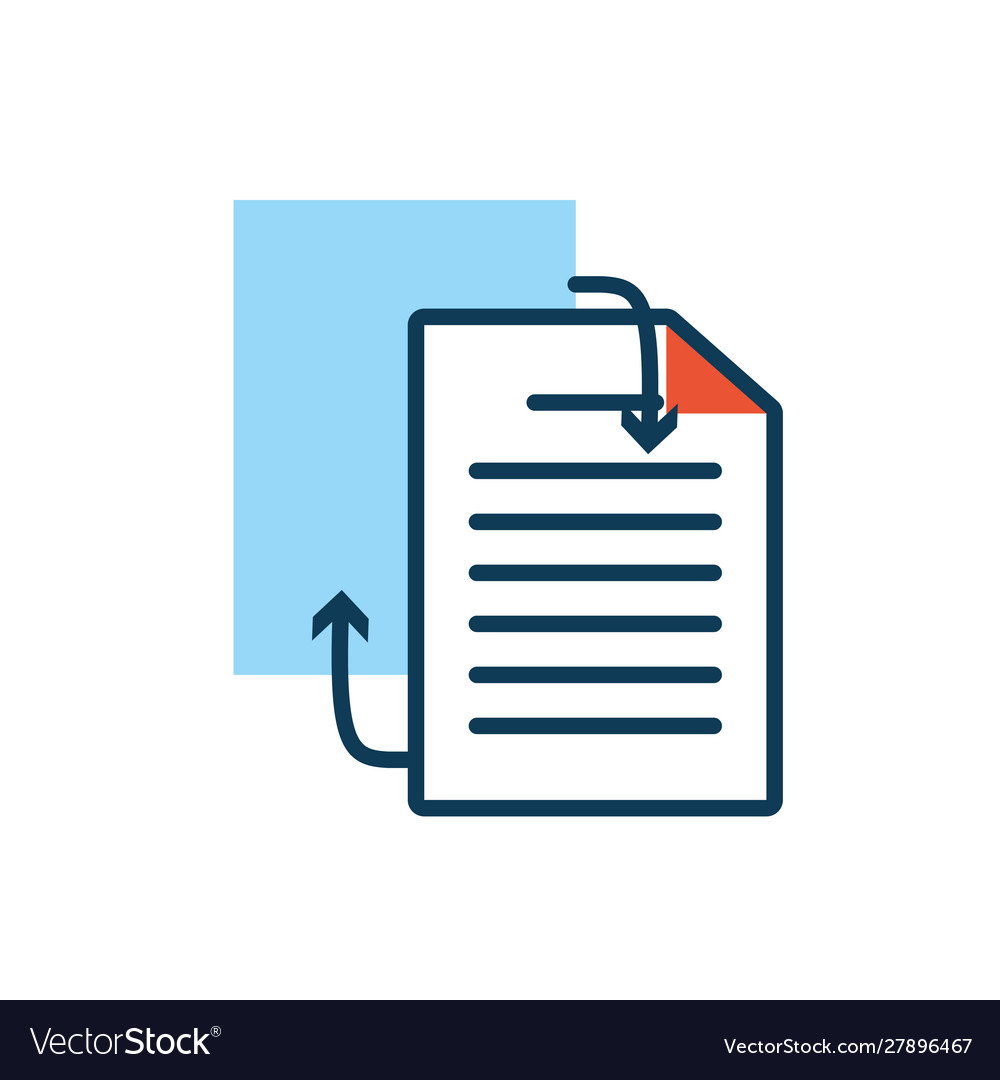 Paper document file isolated icon