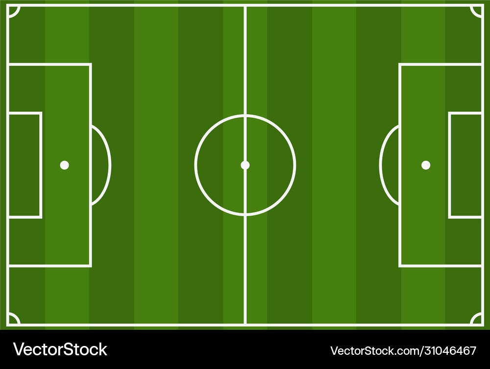 Soccer field diagram in flat style Royalty Free Vector Image