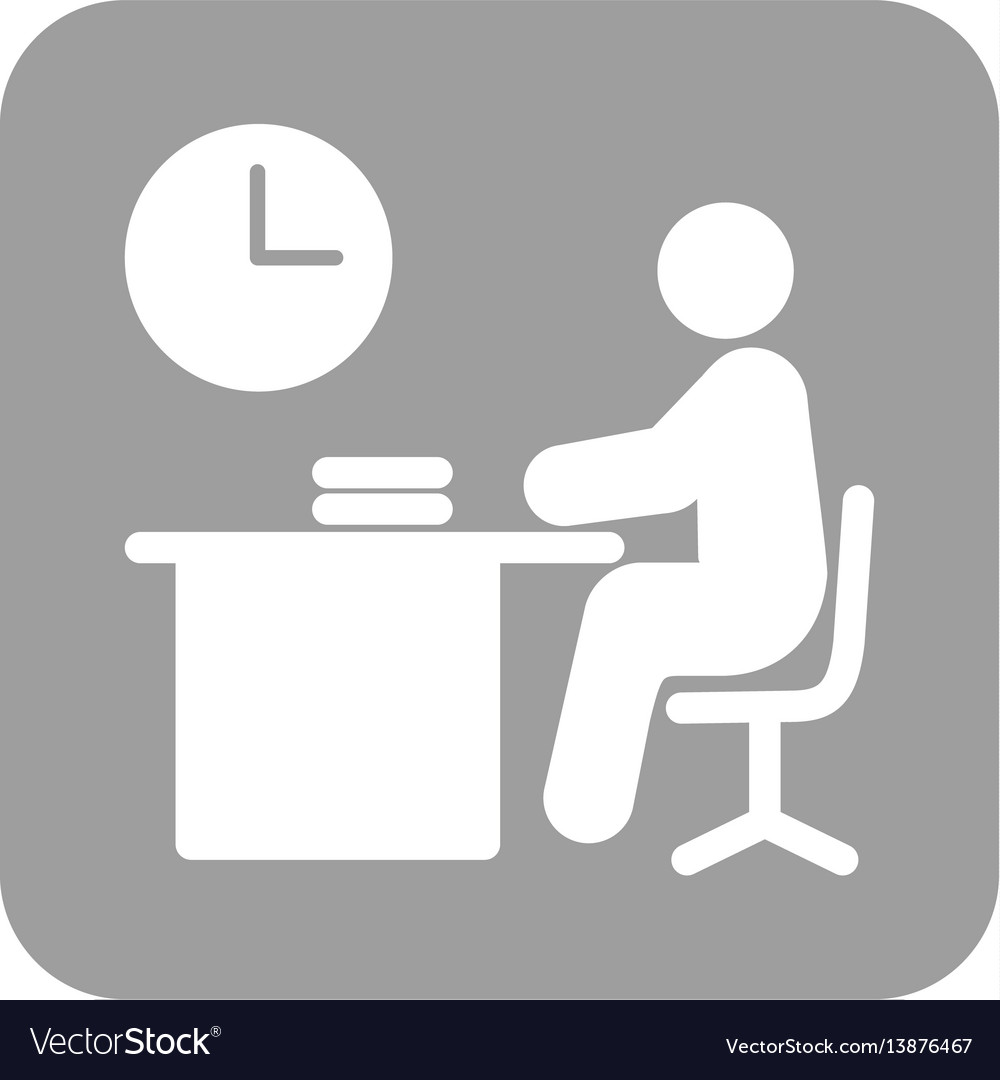 Working late Royalty Free Vector Image - VectorStock