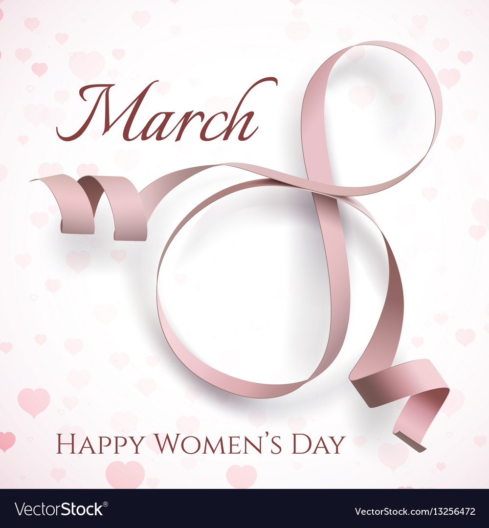 8 march international womens day greeting card Vector Image