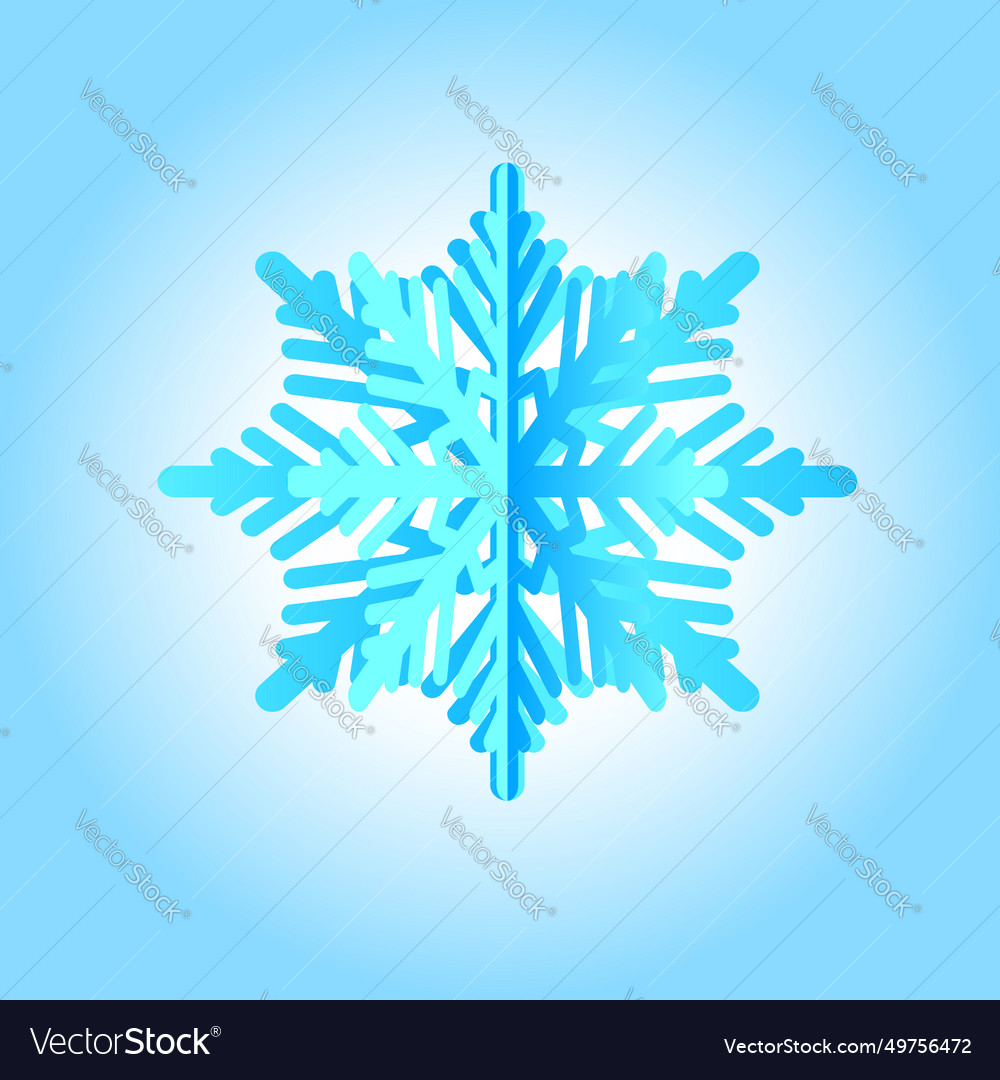 An image of a voluminous blue snowflake