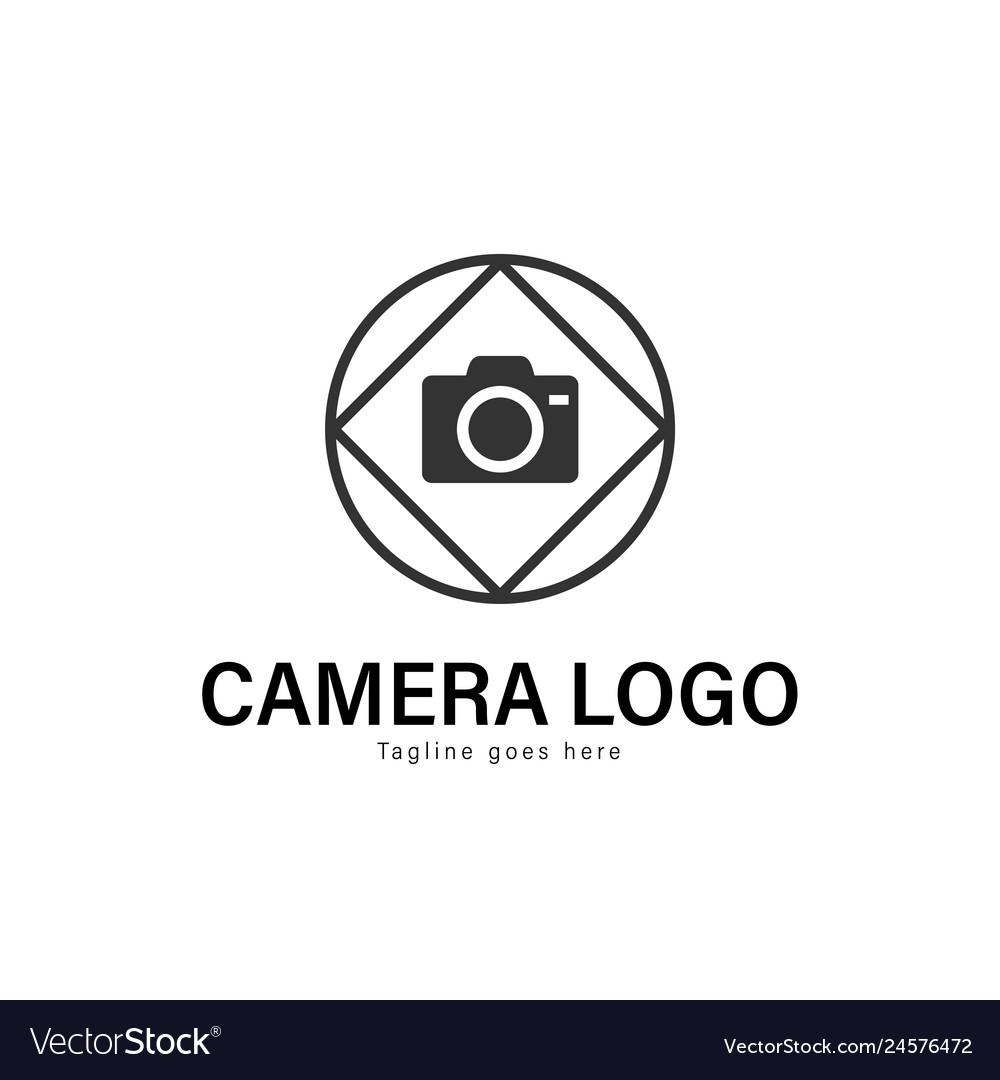 Camera logo template design logo Royalty Free Vector Image