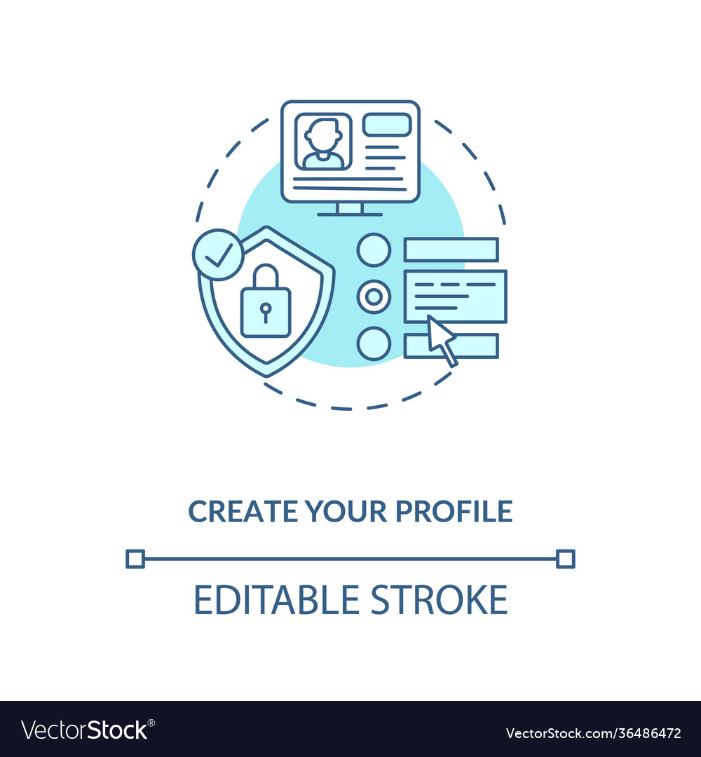 Create your own profile concept icon