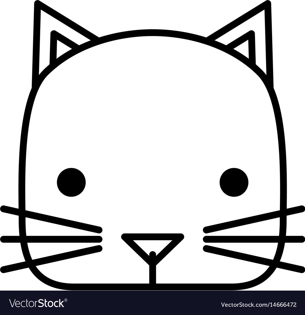 Cute little cat icon Royalty Free Vector Image