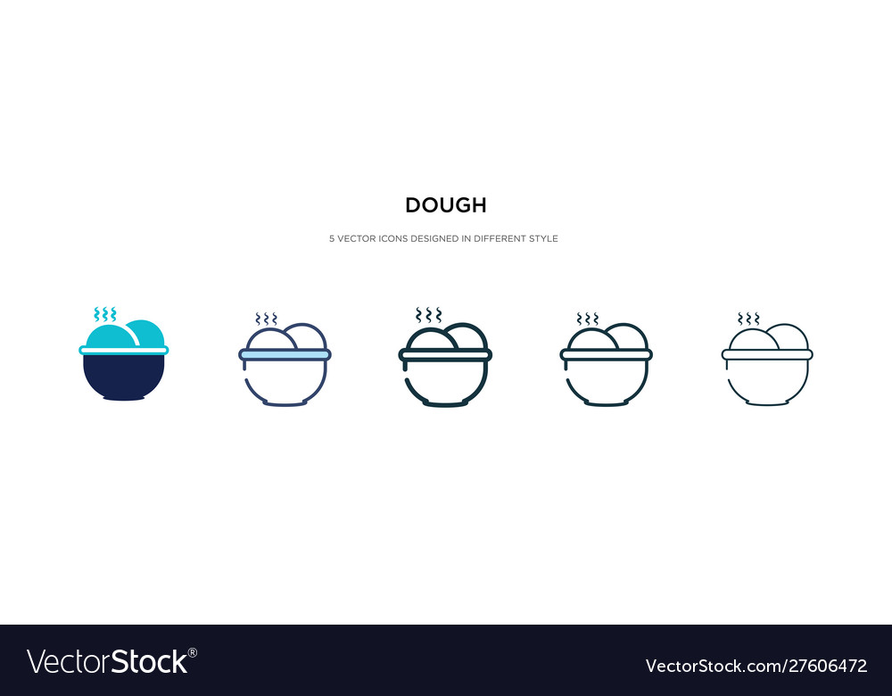 Dough icon in different style two colored