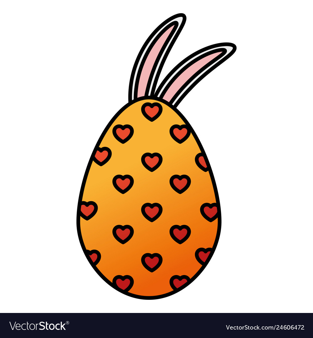 Eierfarbe mit Ohren Hase Oster Dekoration vector image Eierfarbe mit Ohren Hase Oster Dekoration