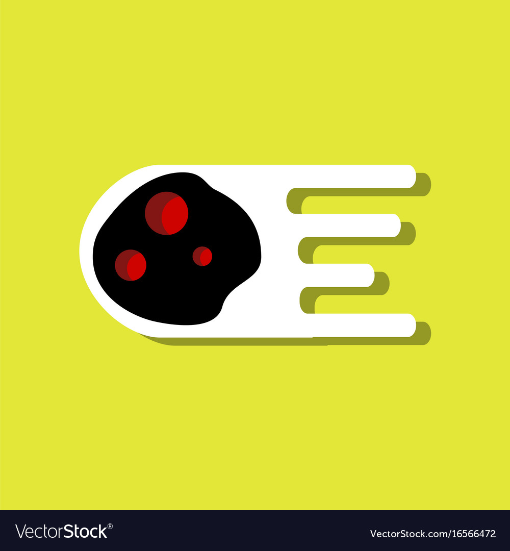 Flat icon design collection space meteorite
