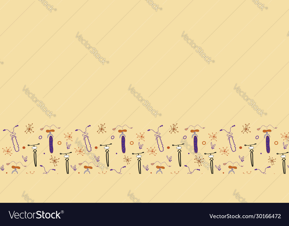 Fun bicycle border with graphics vector image Fun bicycle border with graphics