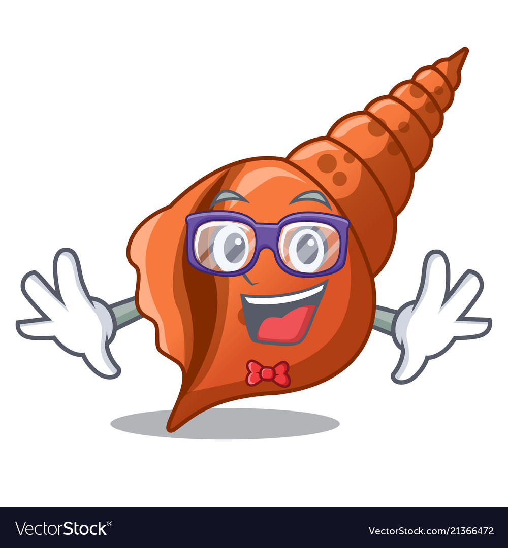 Geek long shell character cartoon