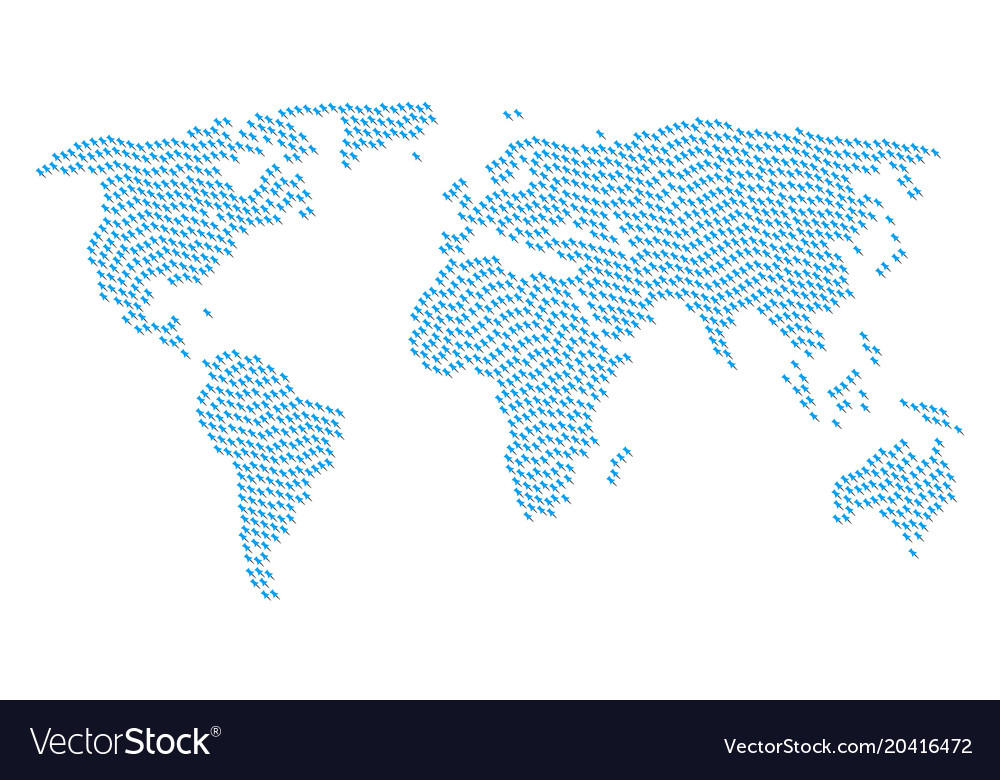 Global map pattern of pin icons