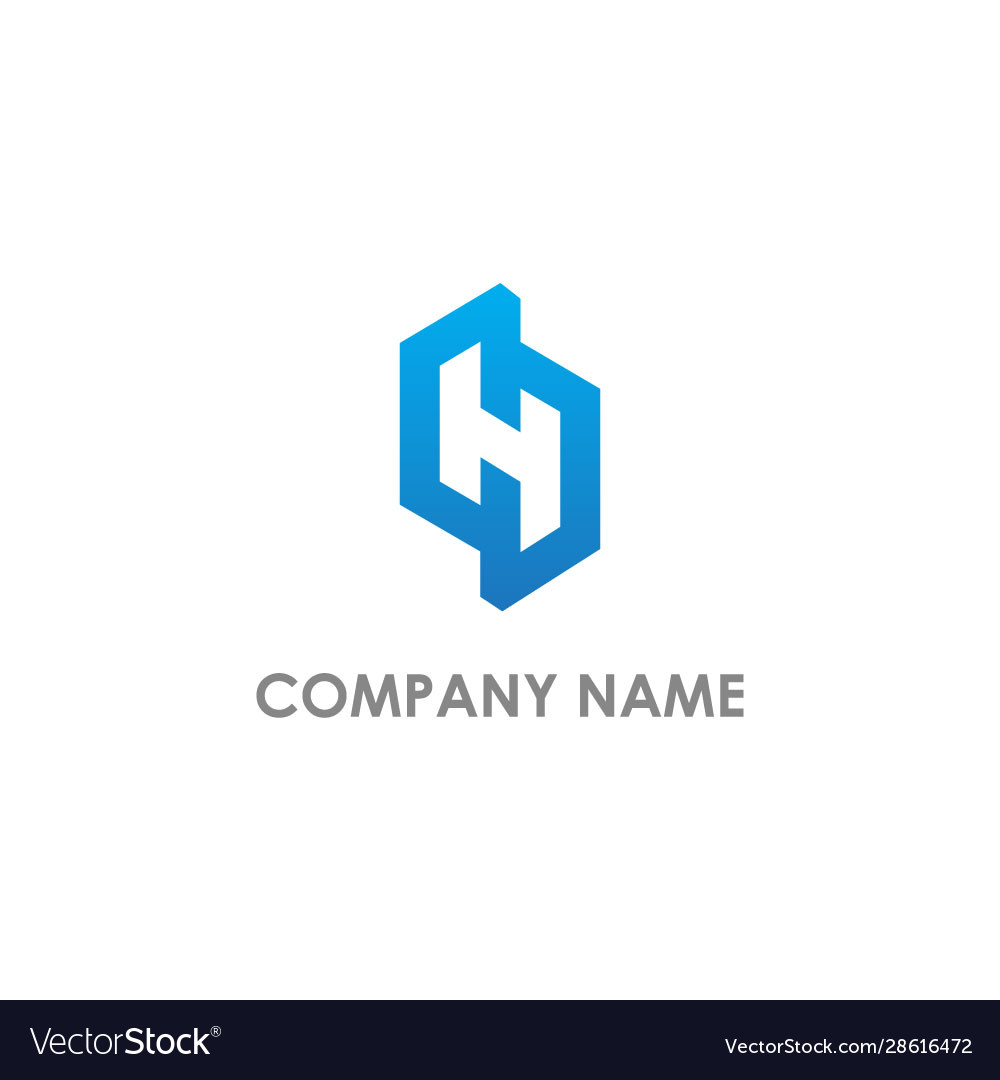 H initial company logo Royalty Free Vector Image