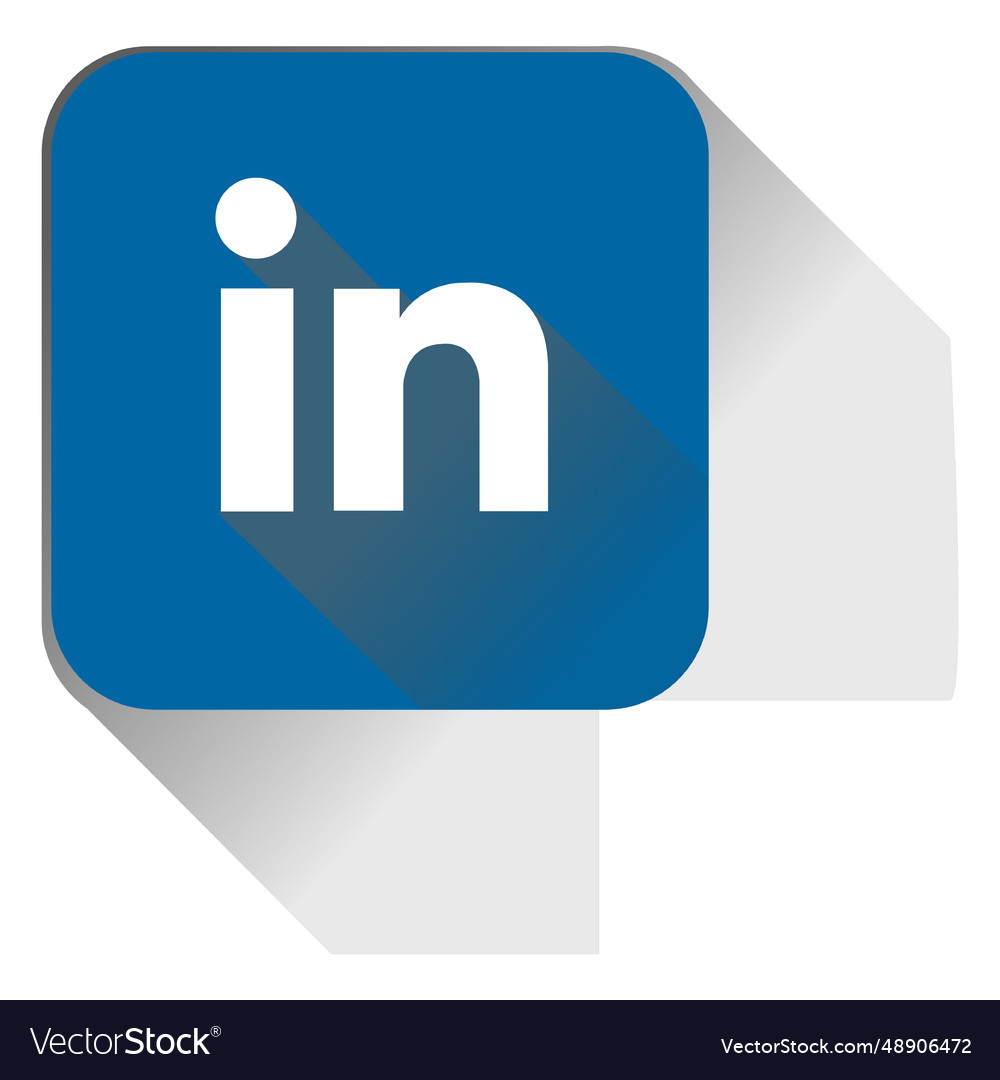 Linkedin squared icon vector image Linkedin squared icon
