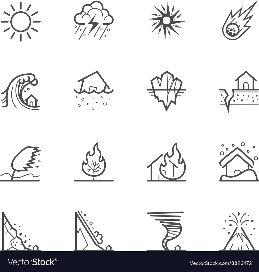 Naturkatastrophen Icons