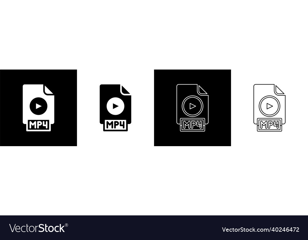 Set mp4 file document download button icon