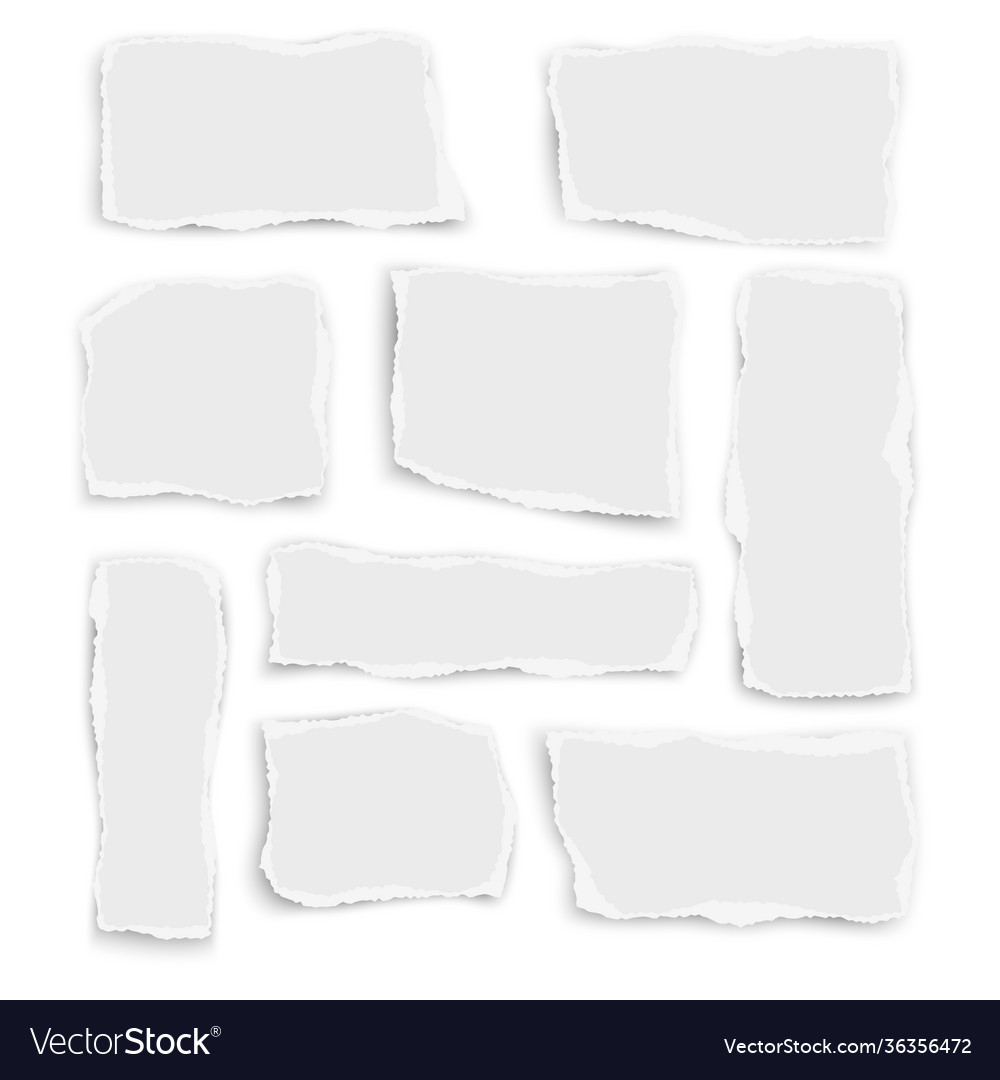 Set paper different shapes and orientation
