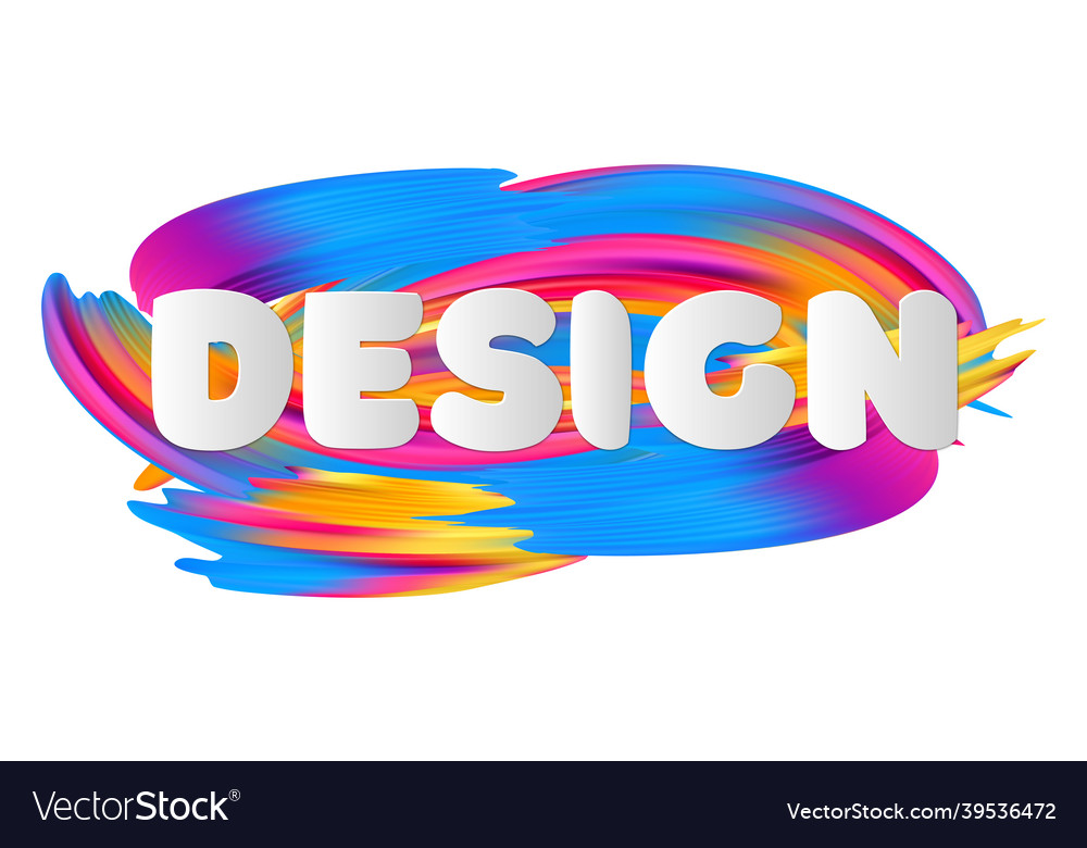 Stylish bright creative design text on white Vector Image