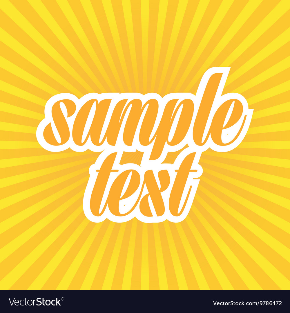 Text on sun rays Royalty Free Vector Image VectorStock